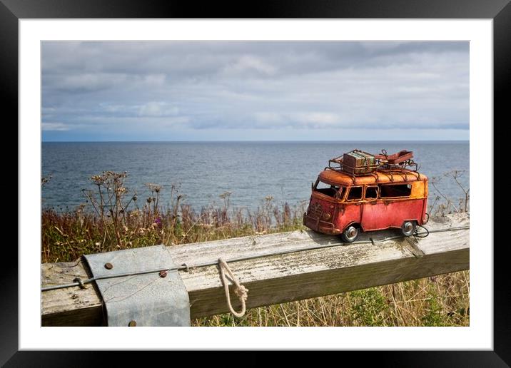 Campervan, Nose's Point, Seaham Framed Mounted Print by Rob Cole
