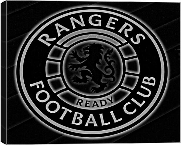 Rangers FC logo (abstract) Canvas Print by Allan Durward Photography