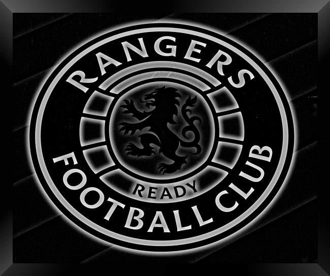 Rangers FC logo (abstract) Framed Print by Allan Durward Photography