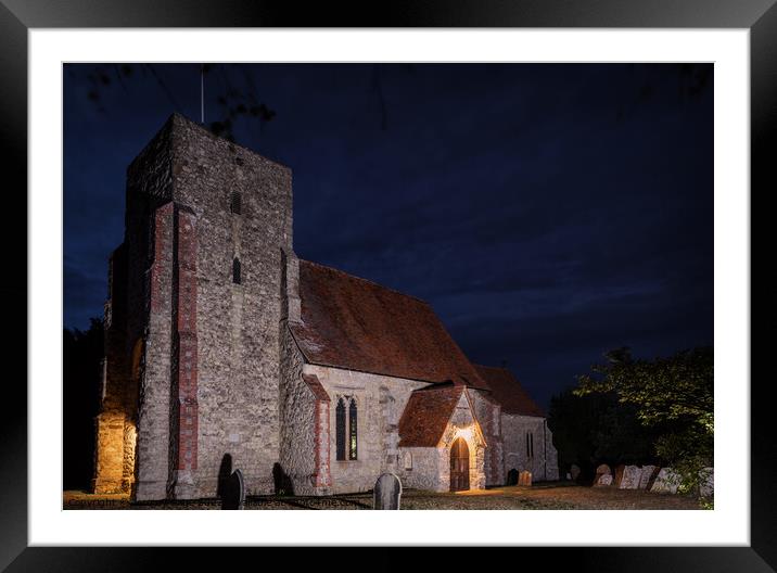  Church at night Framed Mounted Print by Jeremy Sage