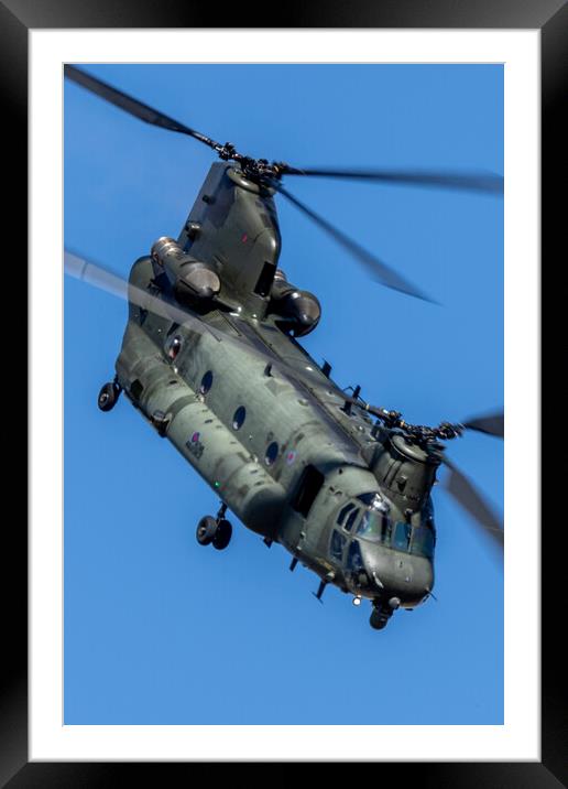 RAF Chinook Framed Mounted Print by J Biggadike