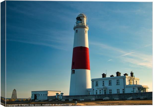 Guiding Lights of Portland Bill Canvas Print by Martin Day