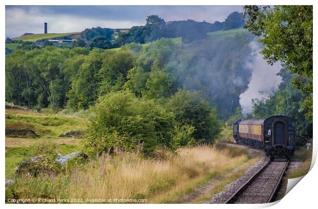 Steam through the Valley Print by Richard Perks