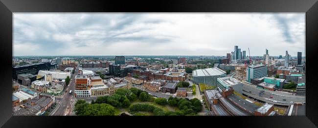 Panoramic aerial view over the University of Manchester Framed Print by Erik Lattwein