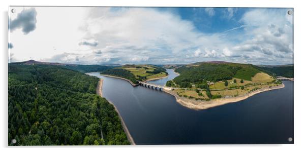 Panoramic aerial view over Ladybower Reservoir in the Peak District Acrylic by Erik Lattwein