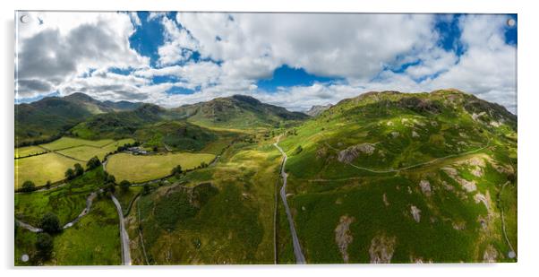 The amazing landcape of the Lake District National Park - aerial view from above Acrylic by Erik Lattwein