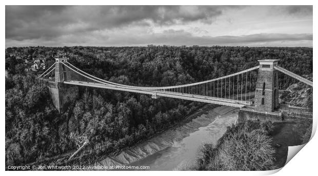 Clifton Suspension Bridge Print by Jon Whitworth