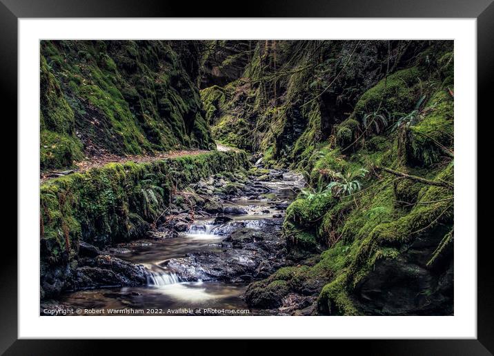 Enchanting Waterfall in Scottish Glen Framed Mounted Print by RJW Images