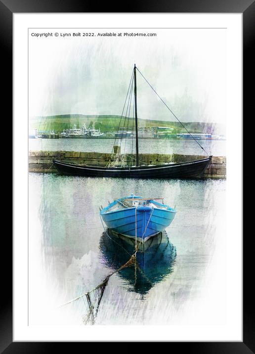 Traditional Boats Lerwick Shetland Framed Mounted Print by Lynn Bolt