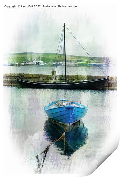 Traditional Boats Lerwick Shetland Print by Lynn Bolt