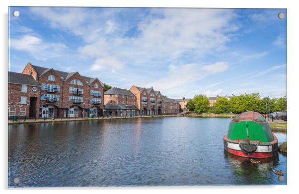 Narrow boat in Ellesmere Port Acrylic by Jason Wells