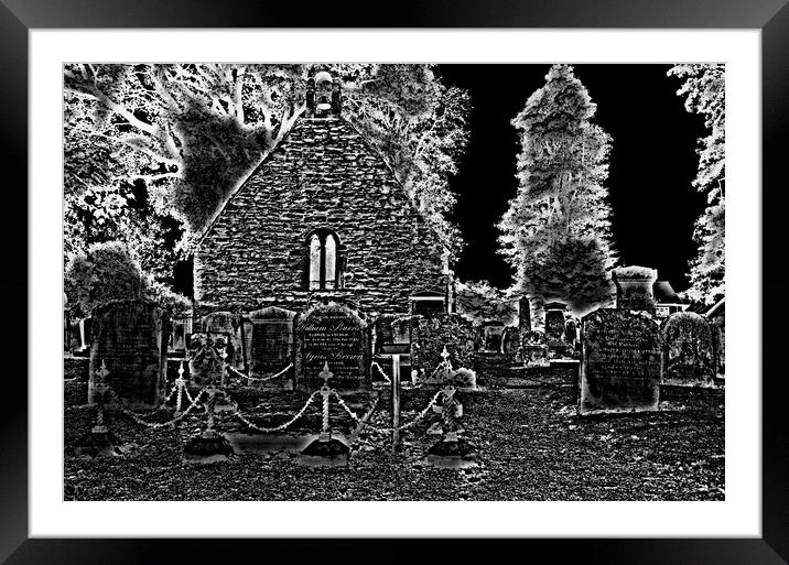 Alloway Auld Kirk,  eerie church graveyard (abstra Framed Mounted Print by Allan Durward Photography