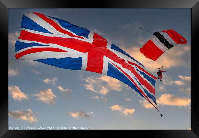 Union Jack Flag   Framed Print by Darren Wilkes