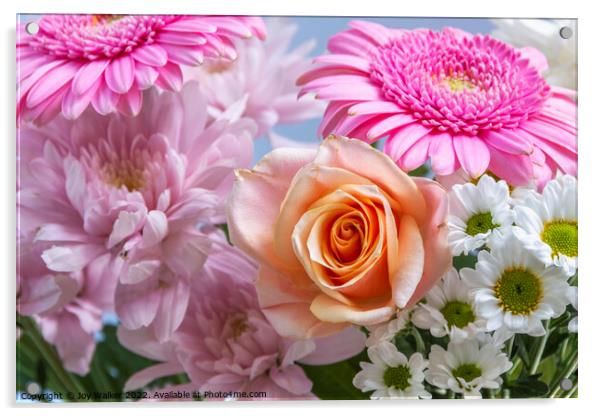 A bouquet of flowers Acrylic by Joy Walker