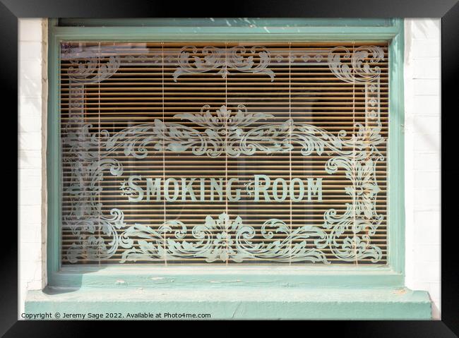 The Nostalgic Appeal of Smoking Rooms Framed Print by Jeremy Sage