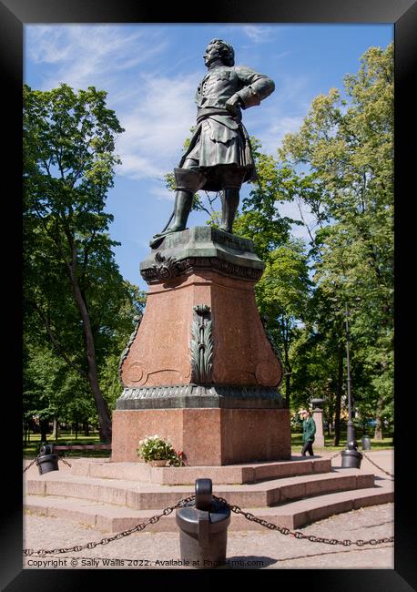 Monument to Peter The Great Framed Print by Sally Wallis