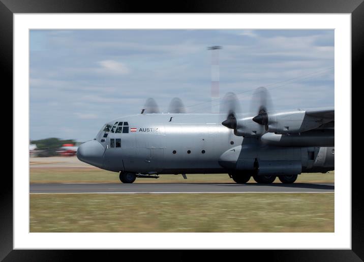 Lockheed C-130K Hercules Framed Mounted Print by J Biggadike