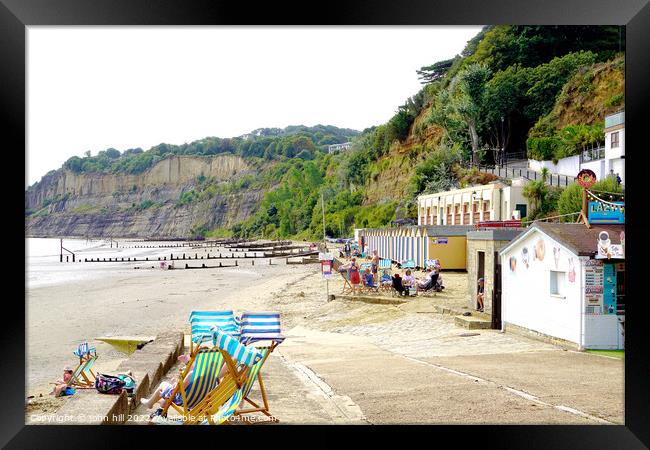 The Chine Beach at shanklin, Isle of Wight. Framed Print by john hill