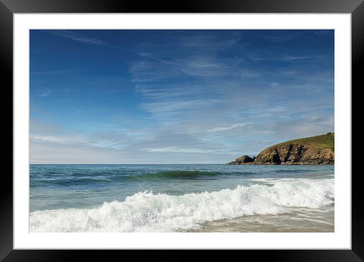Praa Sands Beach Cornwall Framed Mounted Print by Jonathan Thirkell