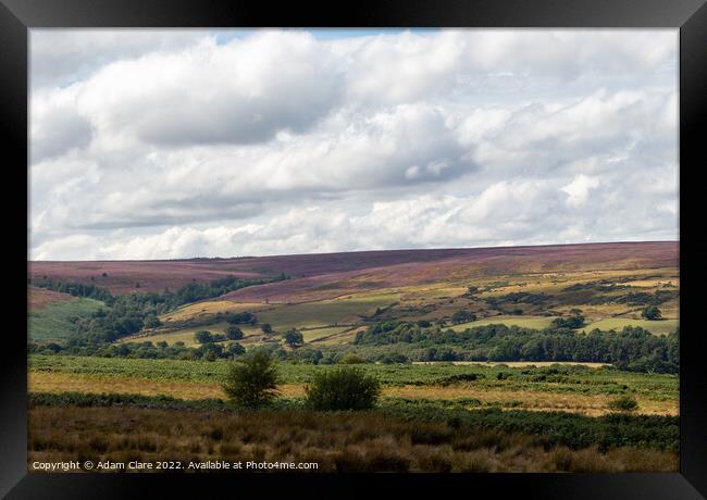 Majestic Moorlands Framed Print by Adam Clare