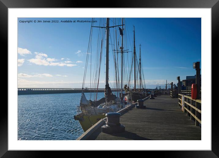 Two Tall Ships Framed Mounted Print by Jim Jones