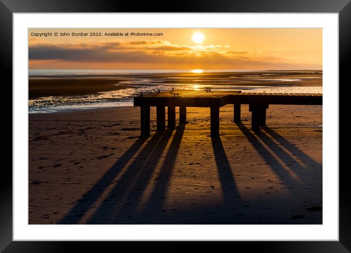 Sunset at Seascale Framed Mounted Print by John Dunbar