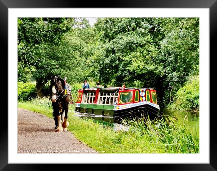 Horse-Drawn barge  Framed Mounted Print by Debbie Metcalfe