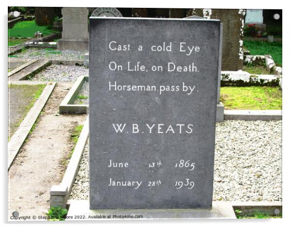 Memorial Stone for W.B. Yeats Acrylic by Stephanie Moore