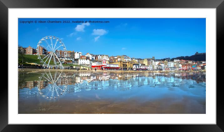 Scarborough Seafront Panorama  Framed Mounted Print by Alison Chambers