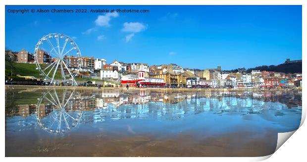 Scarborough Seafront Panorama  Print by Alison Chambers