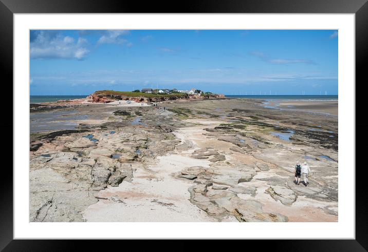 Pathway down to Hilbre Island Framed Mounted Print by Jason Wells