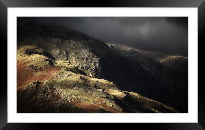 Stormy Fells Framed Mounted Print by Simon Wrigglesworth
