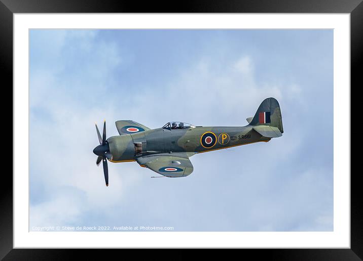 Hawker Sea Fury Fighter Bomber Prototypes Framed Mounted Print by Steve de Roeck