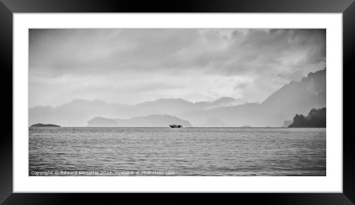 Cheow Larn Lake Framed Mounted Print by Edward Kilmartin