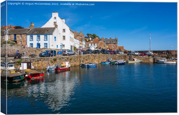Boats in Crail harbour East Neuk of Fife Canvas Print by Angus McComiskey