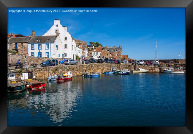 Boats in Crail harbour East Neuk of Fife Framed Print by Angus McComiskey
