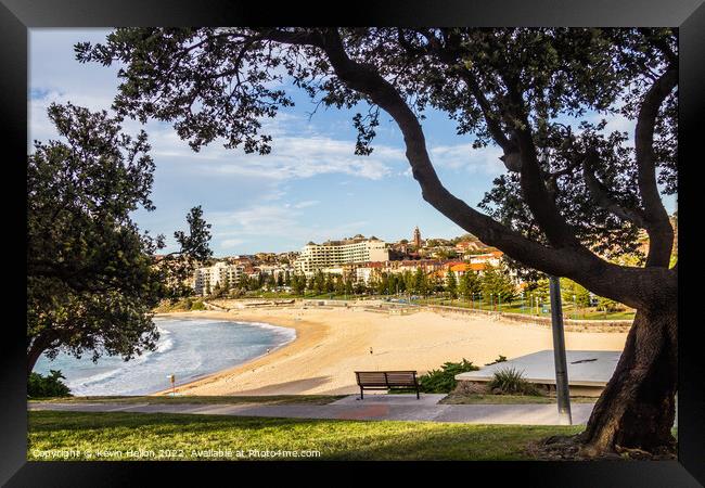 Beach, Coogee, Sydney, New South Wales, NSW, Australia Framed Print by Kevin Hellon