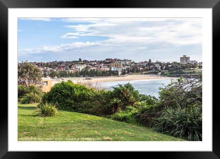 Beach, Coogee, Sydney, New South Wales, NSW, Australia Framed Mounted Print by Kevin Hellon