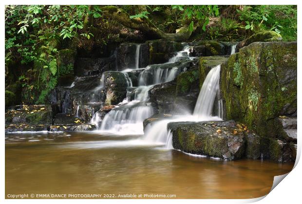 The Waterfalls at Hareshaw Linn, Bellingham   Print by EMMA DANCE PHOTOGRAPHY