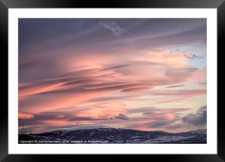 November Lenticular Sky Framed Mounted Print by Donna Kennedy