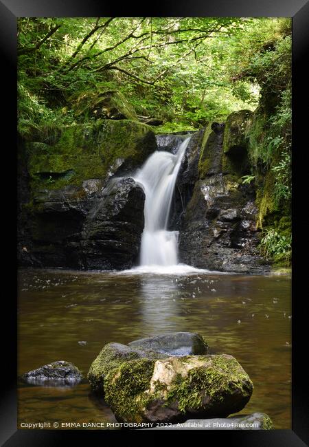 The Waterfalls at Hareshaw Linn, Bellingham Framed Print by EMMA DANCE PHOTOGRAPHY