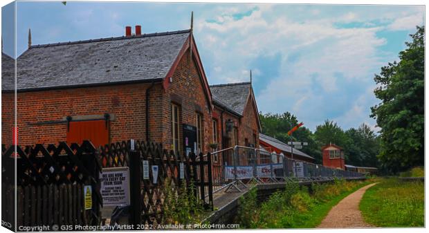 Whitwell Station Along the Old Line Canvas Print by GJS Photography Artist