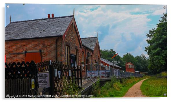 Whitwell Station Along the Old Line Acrylic by GJS Photography Artist
