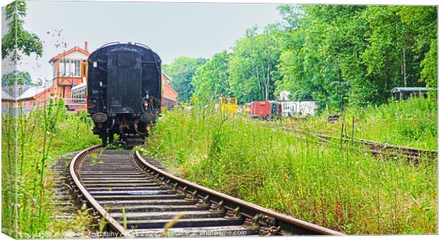 Rails Bend Canvas Print by GJS Photography Artist