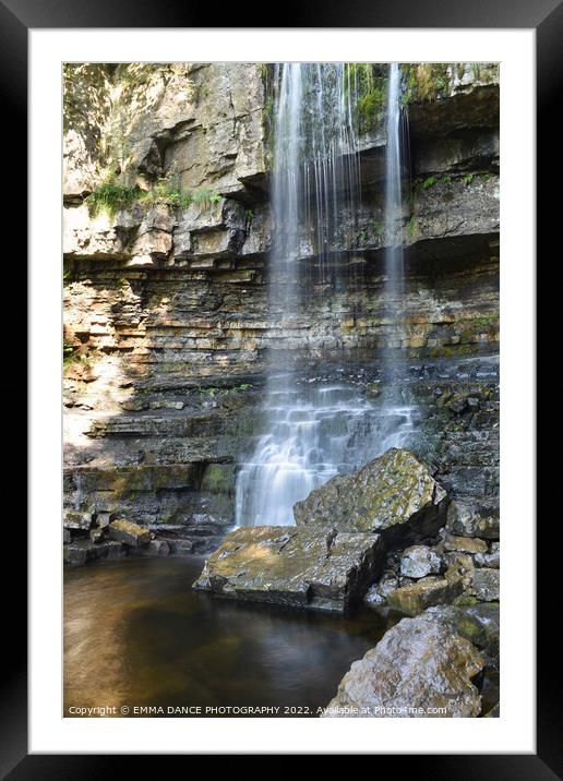 Ashgill Force, Cumbria Framed Mounted Print by EMMA DANCE PHOTOGRAPHY