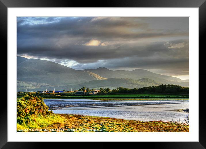 Mourne Shadows Framed Mounted Print by David McFarland