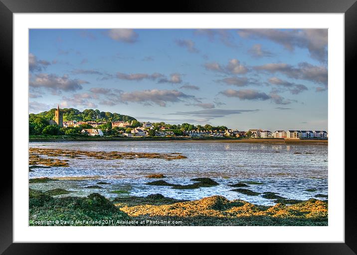 Dundrum Bay at low tide Framed Mounted Print by David McFarland