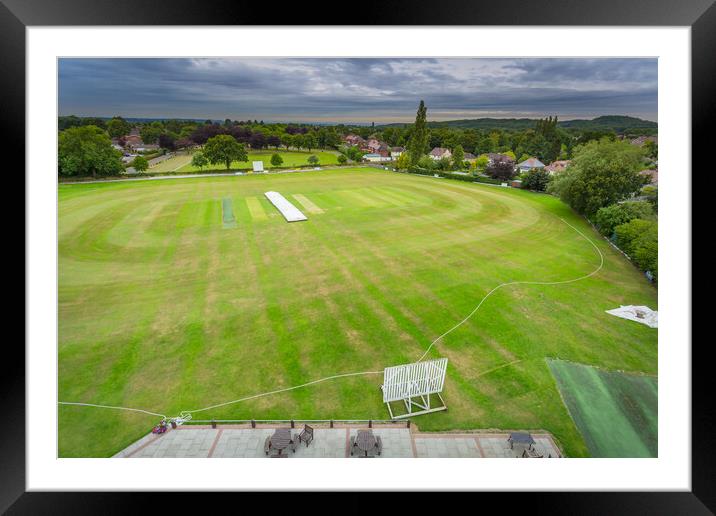 Coalville Town Cricket Ground. Framed Mounted Print by Bill Allsopp
