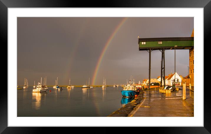 Under a double rainbow. Framed Mounted Print by Bill Allsopp