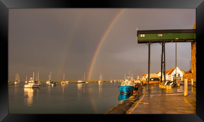 Under a double rainbow. Framed Print by Bill Allsopp